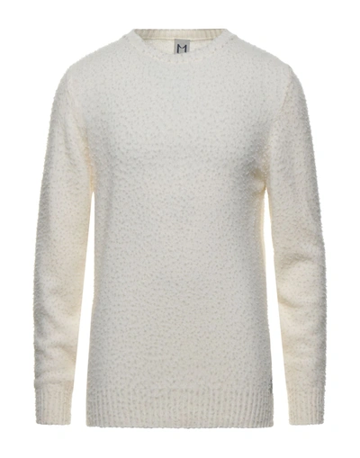 Shop Molo Eleven Man Sweater Ivory Size Xxl Wool, Polyamide In White