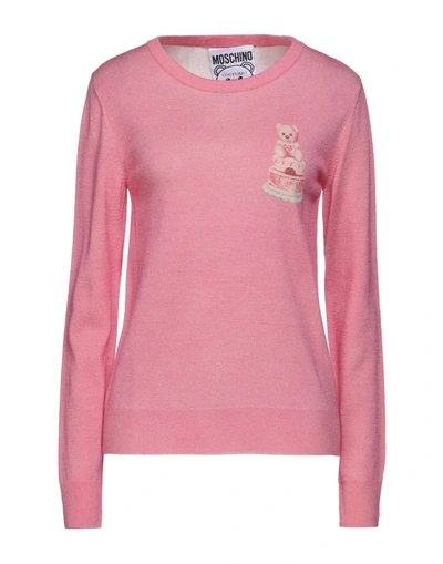 Shop Moschino Sweaters In Fuchsia