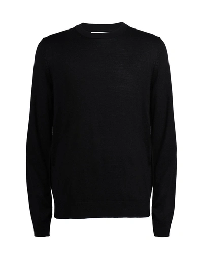 Shop Selected Homme Man Sweater Black Size Xl Polyester, Merino Wool