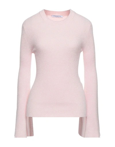 Shop Vivetta Woman Sweater Light Pink Size 6 Viscose, Polyamide