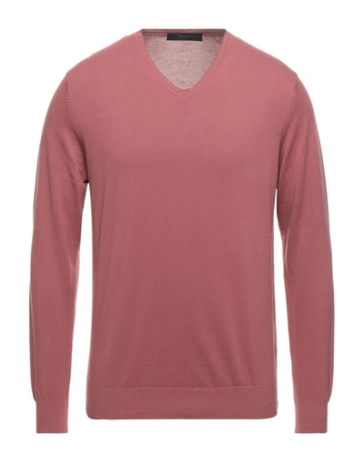 Shop Jeordie's Man Sweater Pastel Pink Size Xxl Cotton