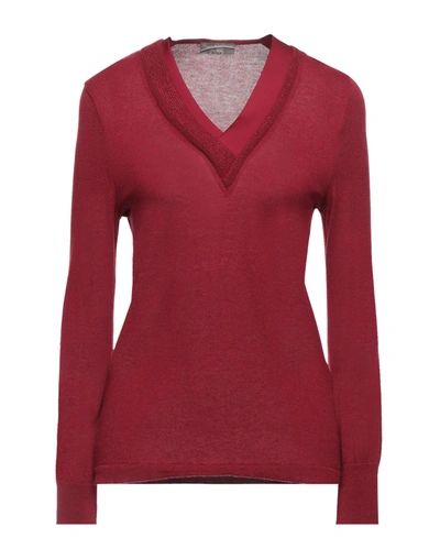 Shop Maria Bellentani Sweaters In Garnet