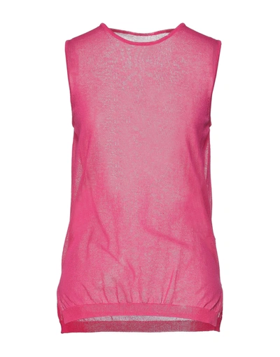 Shop L'autre Chose L' Autre Chose Woman Sweater Fuchsia Size L Viscose, Polyamide In Pink
