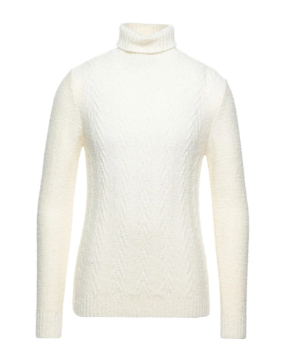 Shop Alessandro Dell'acqua Man Turtleneck Ivory Size Xxl Acrylic, Wool, Mohair Wool, Nylon In White