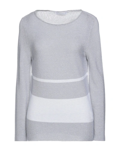 Shop Fabiana Filippi Woman Sweater Light Grey Size 10 Virgin Wool, Viscose, Cotton, Polyester, Cashmere
