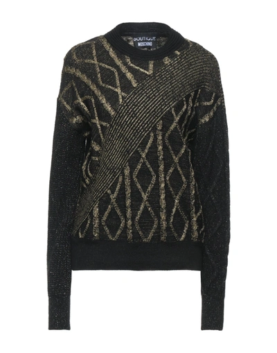 Shop Boutique Moschino Woman Sweater Black Size 12 Polyamide, Wool, Acrylic, Polyester