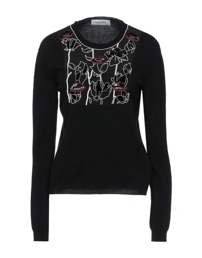 Shop Valentino Garavani Woman Sweater Black Size L Virgin Wool, Cashmere