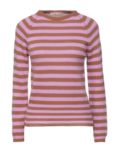 Shop Paola Prata Sweaters In Mauve