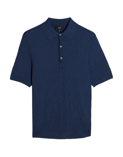 Shop Dunhill Man Sweater Midnight Blue Size S Tussah Silk In Dark Blue