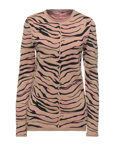 Shop Stella Mccartney Woman Sweater Camel Size 8-10 Wool, Viscose, Polyester, Polyamide