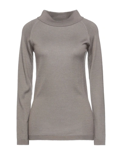 Shop Live Woman Sweater Khaki Size 8 Wool, Silk In Beige