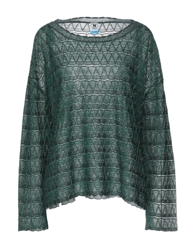 Shop M Missoni Woman Sweater Green Size L Viscose, Cotton, Polyester, Polyamide