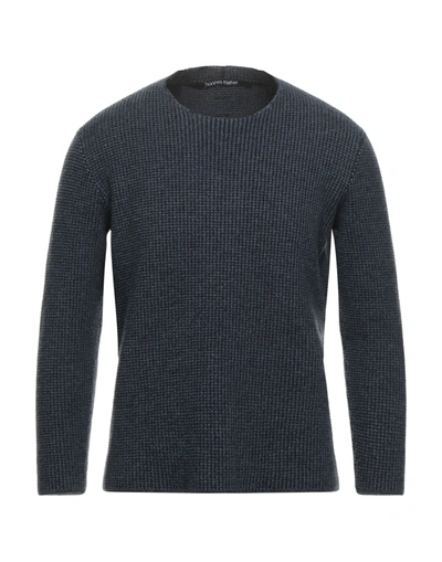 Shop Hannes Roether Sweaters In Slate Blue