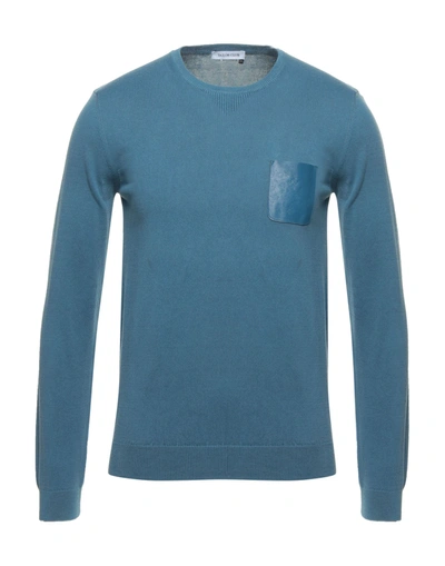 Shop Tailor Club Man Sweater Slate Blue Size Xl Cotton
