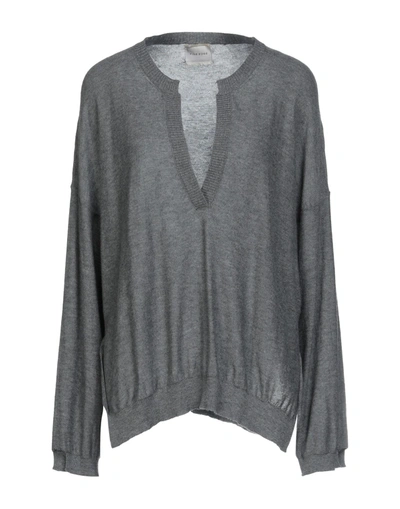 Shop Fine Edge Sweaters In Grey