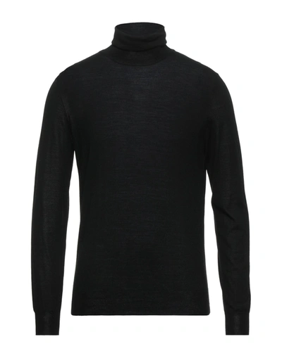 Shop Kangra Cashmere Kangra Man Turtleneck Black Size 46 Merino Wool