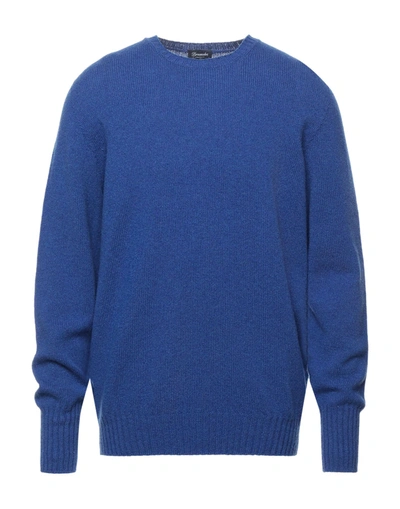 Shop Drumohr Man Sweater Blue Size 36 Lambswool