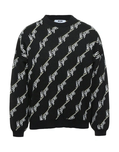 Shop Msgm Woman Sweater Black Size M Wool, Acrylic