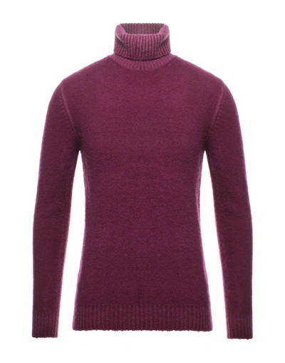 Shop Altea Man Turtleneck Purple Size Xl Virgin Wool