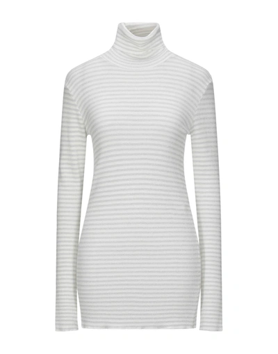 Shop Sonia De Nisco Woman Turtleneck Ivory Size L Virgin Wool, Acrylic, Polyester, Polyamide In White