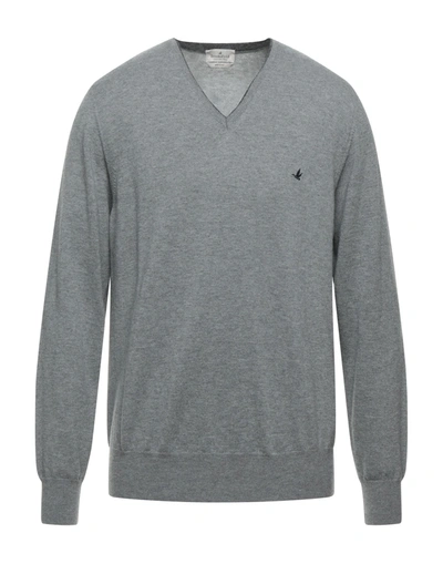 Shop Brooksfield Man Sweater Grey Size 48 Virgin Wool