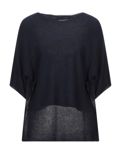 Shop Maria Bellentani Sweaters In Dark Blue