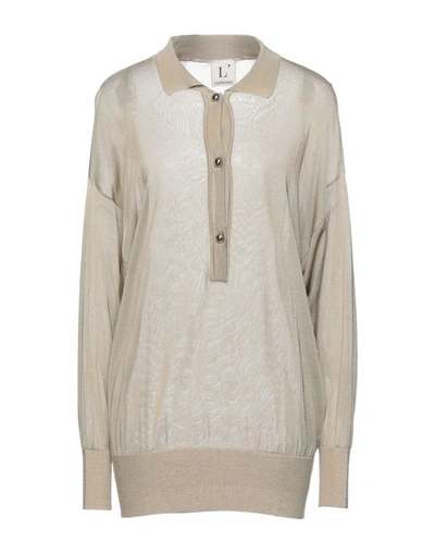 Shop L'autre Chose L' Autre Chose Woman Sweater Sand Size L Viscose In Beige