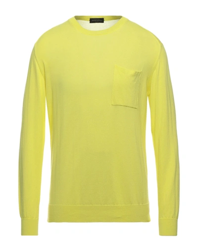 Shop Roberto Collina Man Sweater Yellow Size 44 Cotton