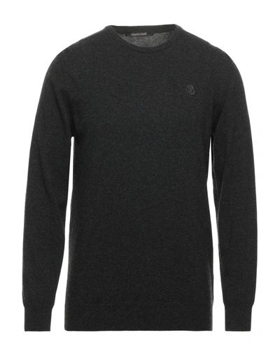 Shop Roberto Cavalli Sweaters In Steel Grey
