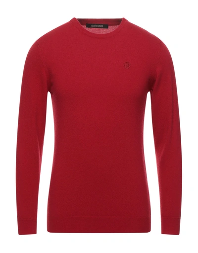 Shop Roberto Cavalli Man Sweater Red Size Xl Wool, Cashmere