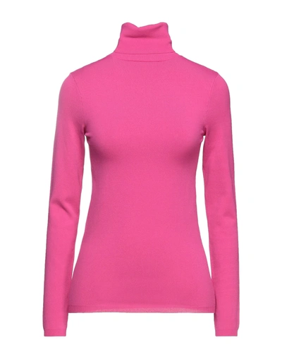 Shop Stella Mccartney Woman Turtleneck Fuchsia Size 0-2 Viscose, Polyester In Pink