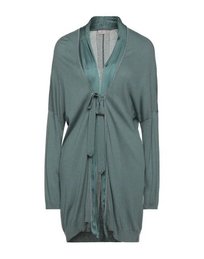 Shop Maria Bellentani Woman Cardigan Sage Green Size 6 Viscose, Wool, Acrylic