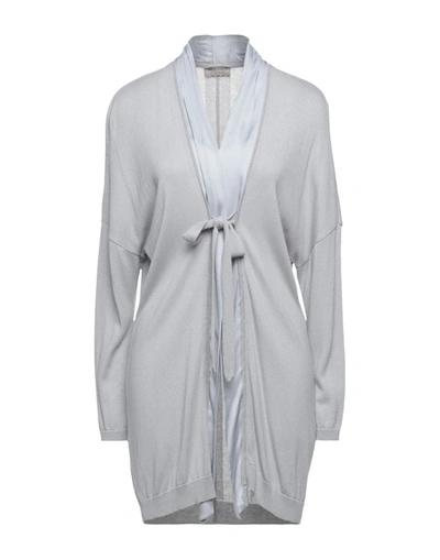 Shop Maria Bellentani Woman Cardigan Light Grey Size 8 Viscose, Wool, Acrylic