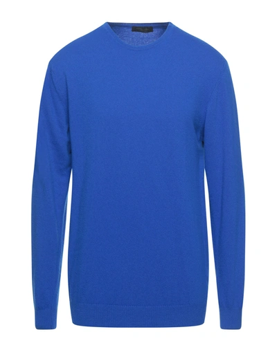 Shop Daniele Fiesoli Man Sweater Bright Blue Size S Merino Wool, Cashmere