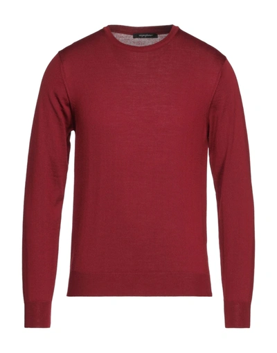 Shop Acquapura Man Sweater Brick Red Size Xxl Merino Wool