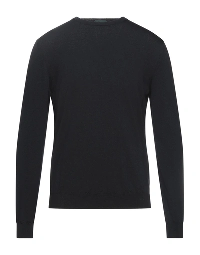 Shop Zanone Man Sweater Black Size 46 Virgin Wool, Polyamide