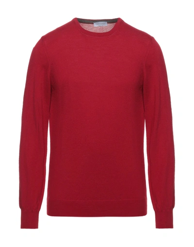 Gran Sasso Round Neck Sweater In Red  In Brick Red