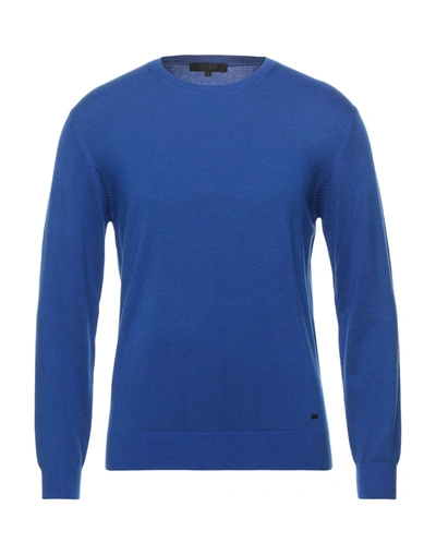 Shop Liu •jo Man Sweaters In Blue