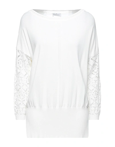 Shop Bruno Manetti Woman Sweater White Size 6 Viscose, Polyamide
