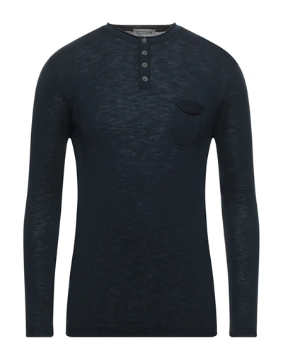 Shop Daniele Alessandrini Homme Man Sweater Midnight Blue Size 36 Cotton