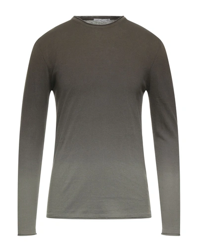 Shop Grey Daniele Alessandrini Man Sweater Military Green Size 38 Cotton