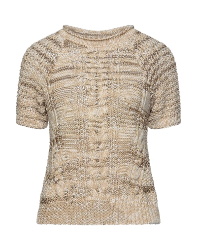 Shop Lorena Antoniazzi Woman Sweater Sand Size 4 Cotton, Viscose In Beige