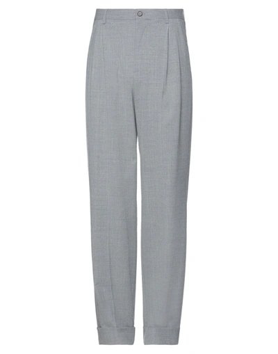 Shop Michael Kors Mens Man Pants Grey Size 30w-34l Wool, Elastane