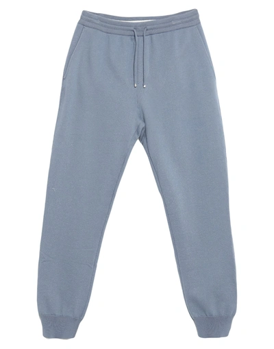 Shop Dunhill Man Pants Slate Blue Size Xl Cotton, Cashmere