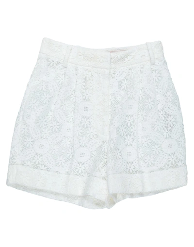 Shop Alexander Mcqueen Woman Shorts & Bermuda Shorts White Size 4 Cotton, Polyamide, Silk