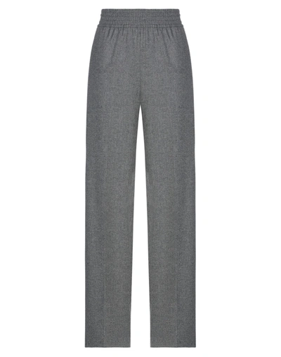 Shop Agnona Pants In Grey