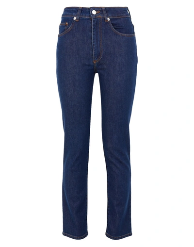 Shop 8 By Yoox Cotton Slim Cut Jean Woman Jeans Blue Size 29 Organic Cotton, Elastane