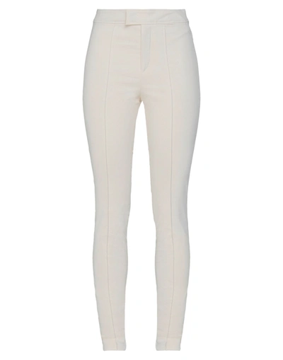 Shop Isabel Marant Woman Pants Ivory Size 10 Cotton, Viscose, Elastane In White