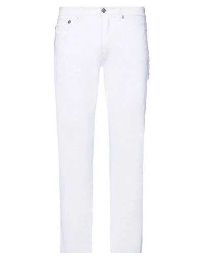 Shop Ermanno Scervino Man Jeans White Size 40 Cotton