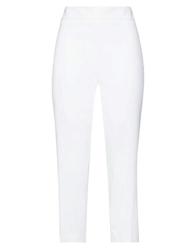 Shop Carla G. Woman Pants White Size 8 Virgin Wool, Polyamide, Elastane